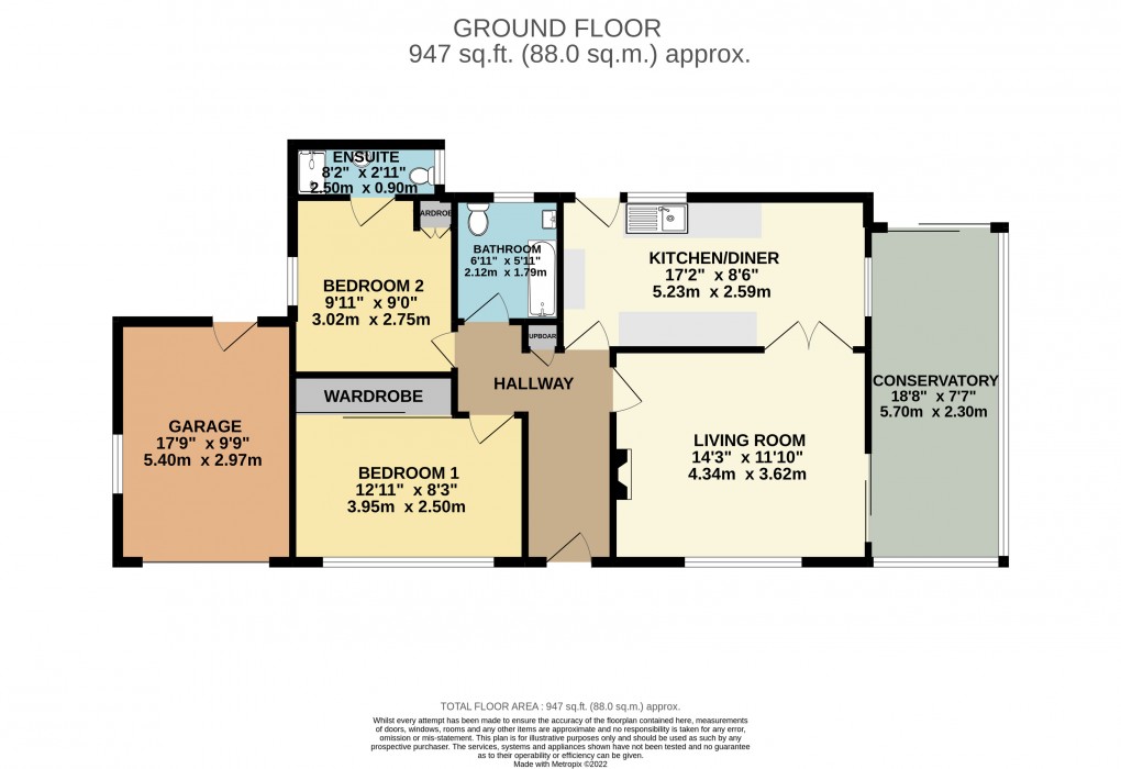 Floorplan for Seaton Down Close, Seaton, Devon, EX12