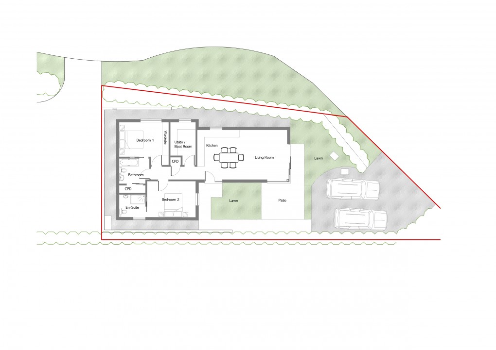 Floorplan for Five Acres, Charmouth