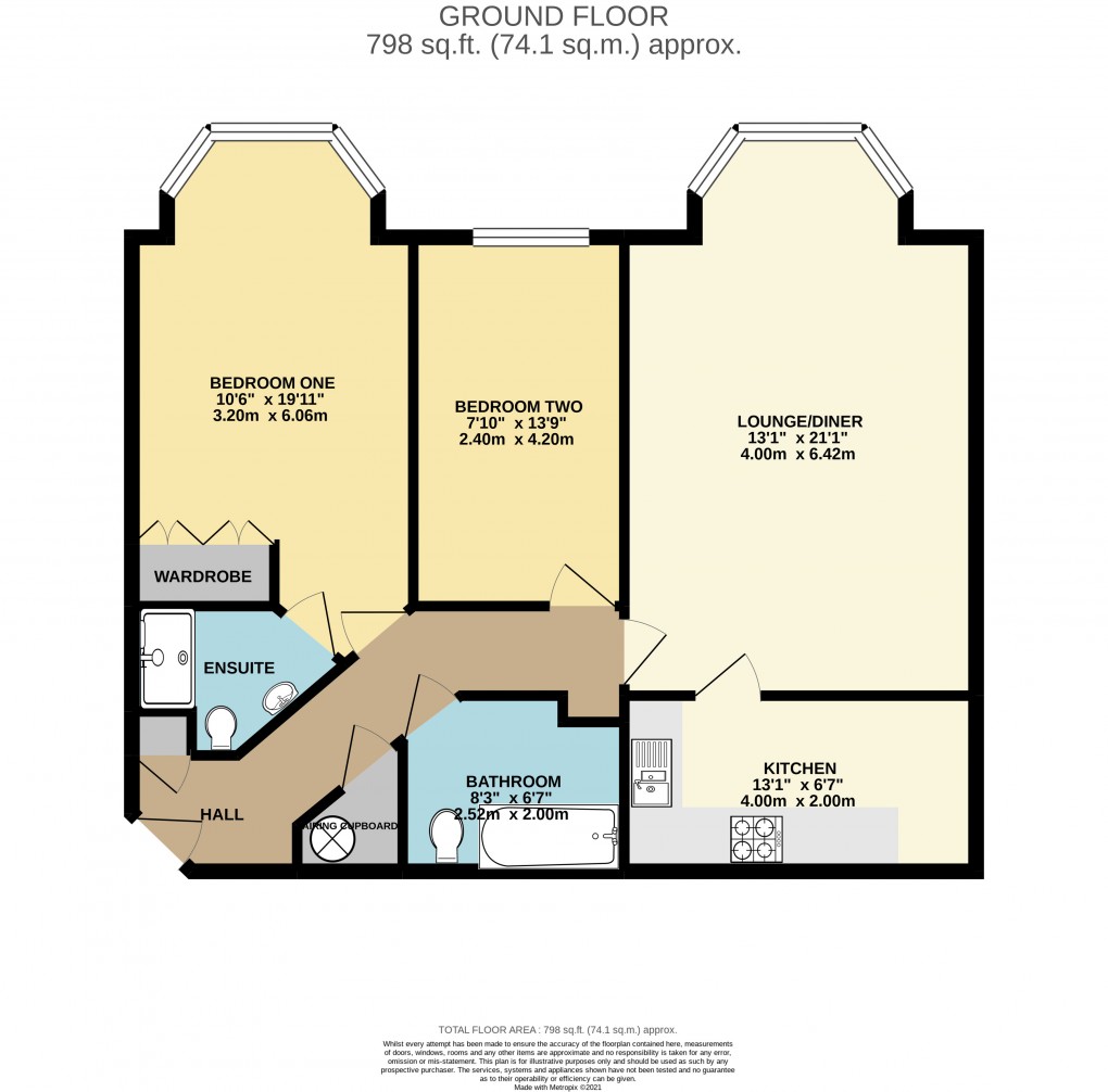 Floorplan for Kings Court, Seaton, Devon, EX12