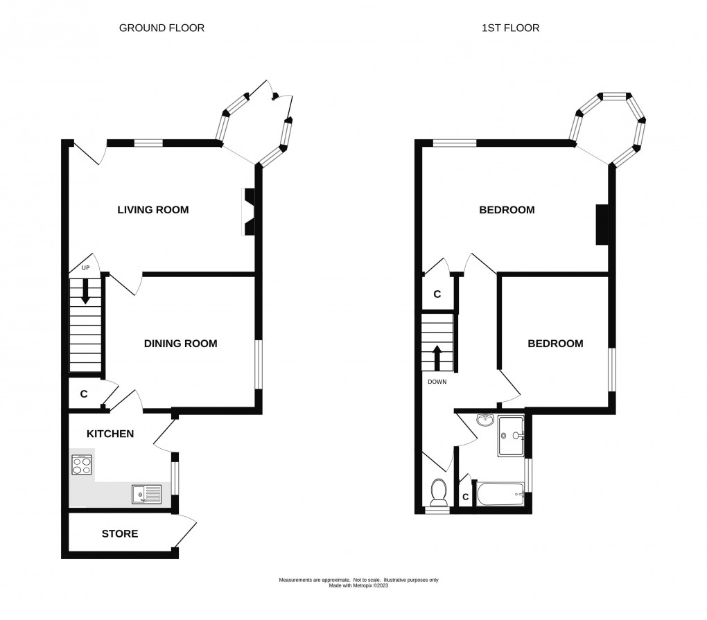 Floorplan for Woodmead Road, Lyme Regis