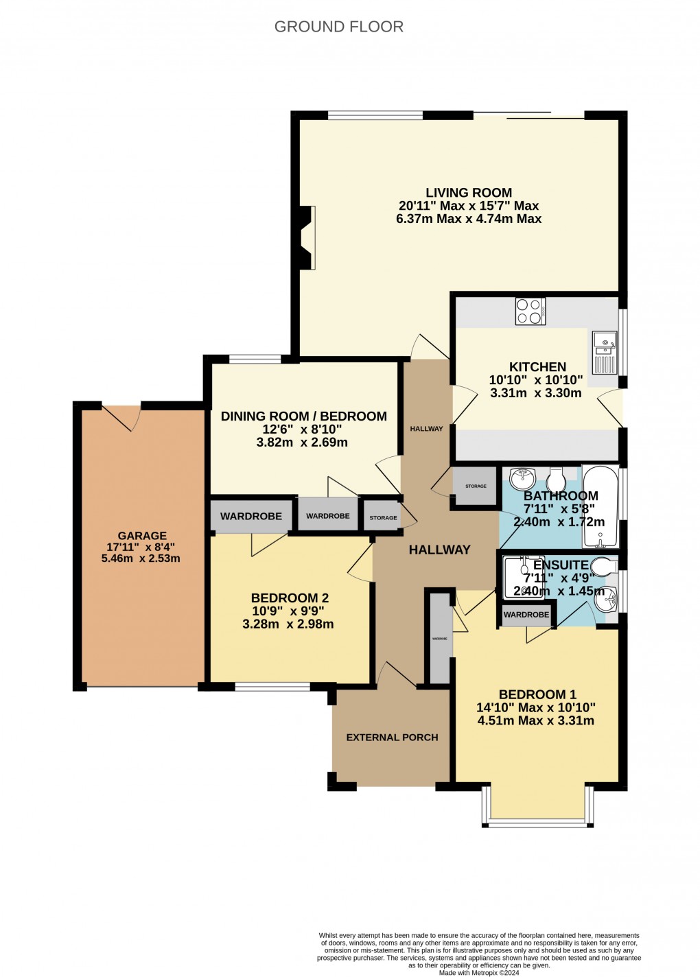 Floorplan for Old Manor Gardens, Colyford, Colyton, EX24