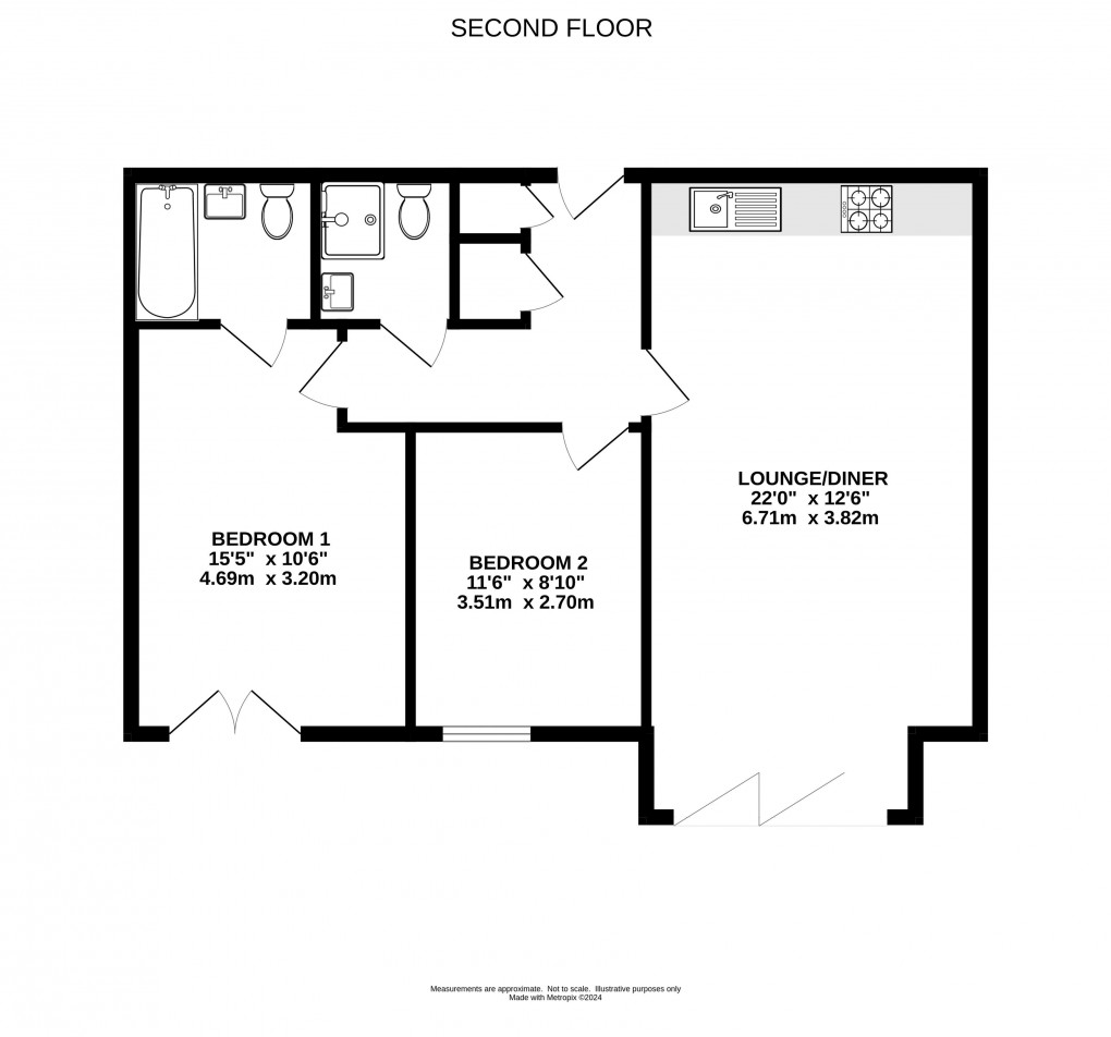 Floorplan for Broad Street, Lyme Regis