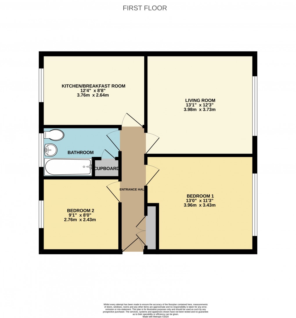 Floorplan for Alleyn Court, Seaton, Devon, EX12