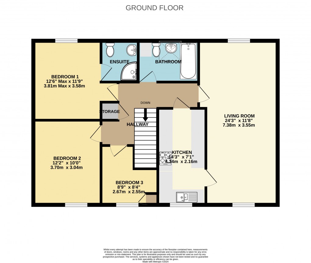 Floorplan for Beer Road, Seaton, Devon, EX12