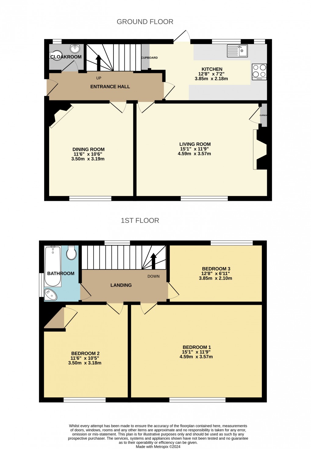 Floorplan for The Meadows, Beer, Seaton, Devon, EX12