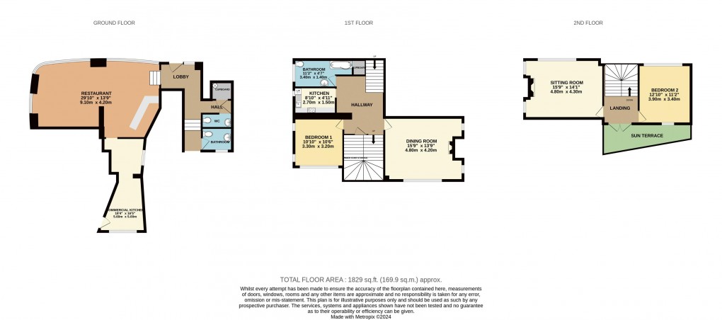 Floorplan for Monmouth Street, Lyme Regis