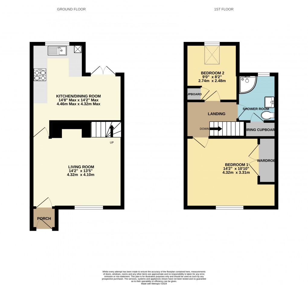 Floorplan for Primrose Way, Seaton, Devon, EX12