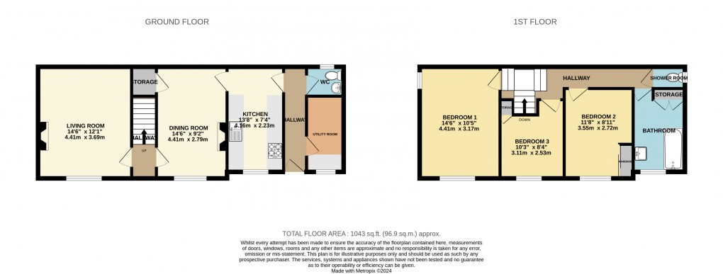 Floorplan for Woodbine Place, Seaton, Devon, EX12