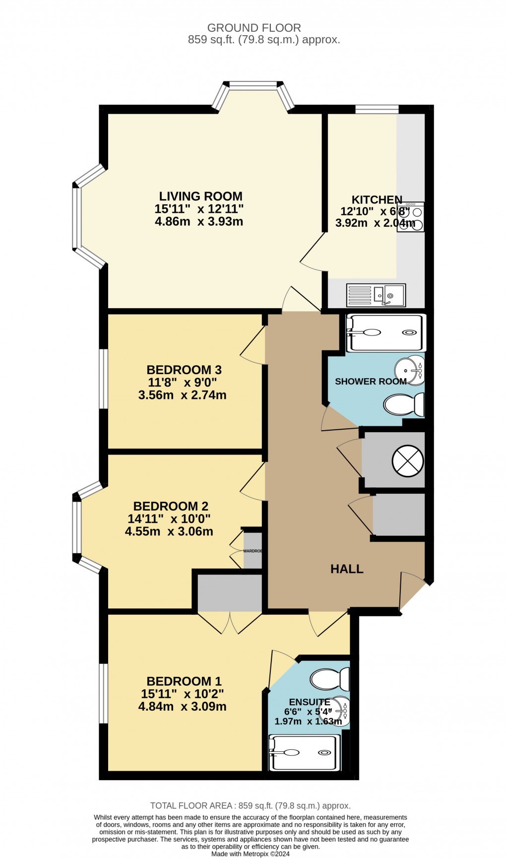 Floorplan for Kings Court, Harbour Road, Seaton, Devon, EX12