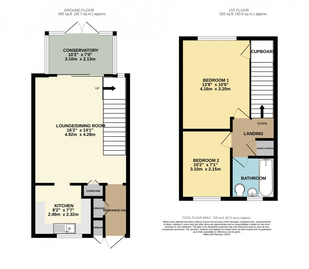 Floorplan for St Johns Close, Colyton, Devon, EX24