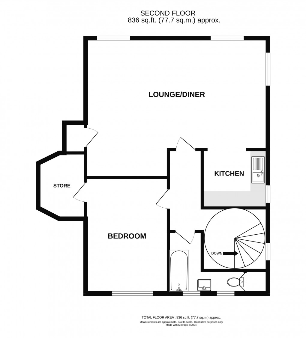 Floorplan for Sidmouth Road, Lyme Regis