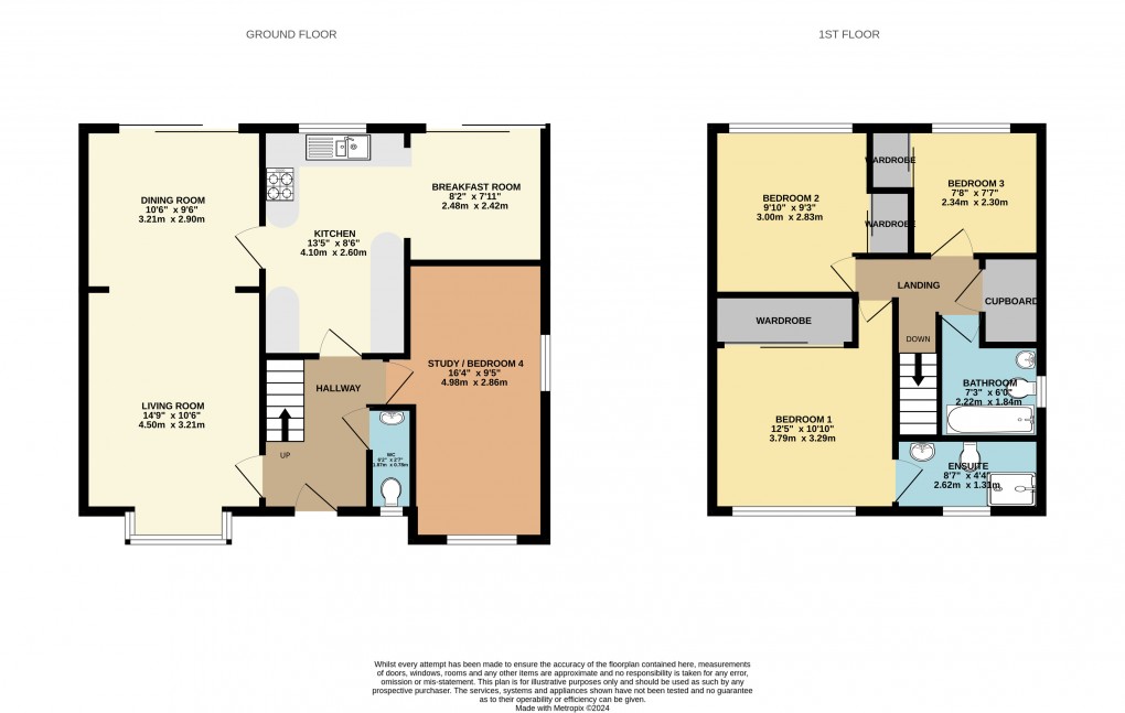 Floorplan for Primrose Way, Seaton, Devon, EX12