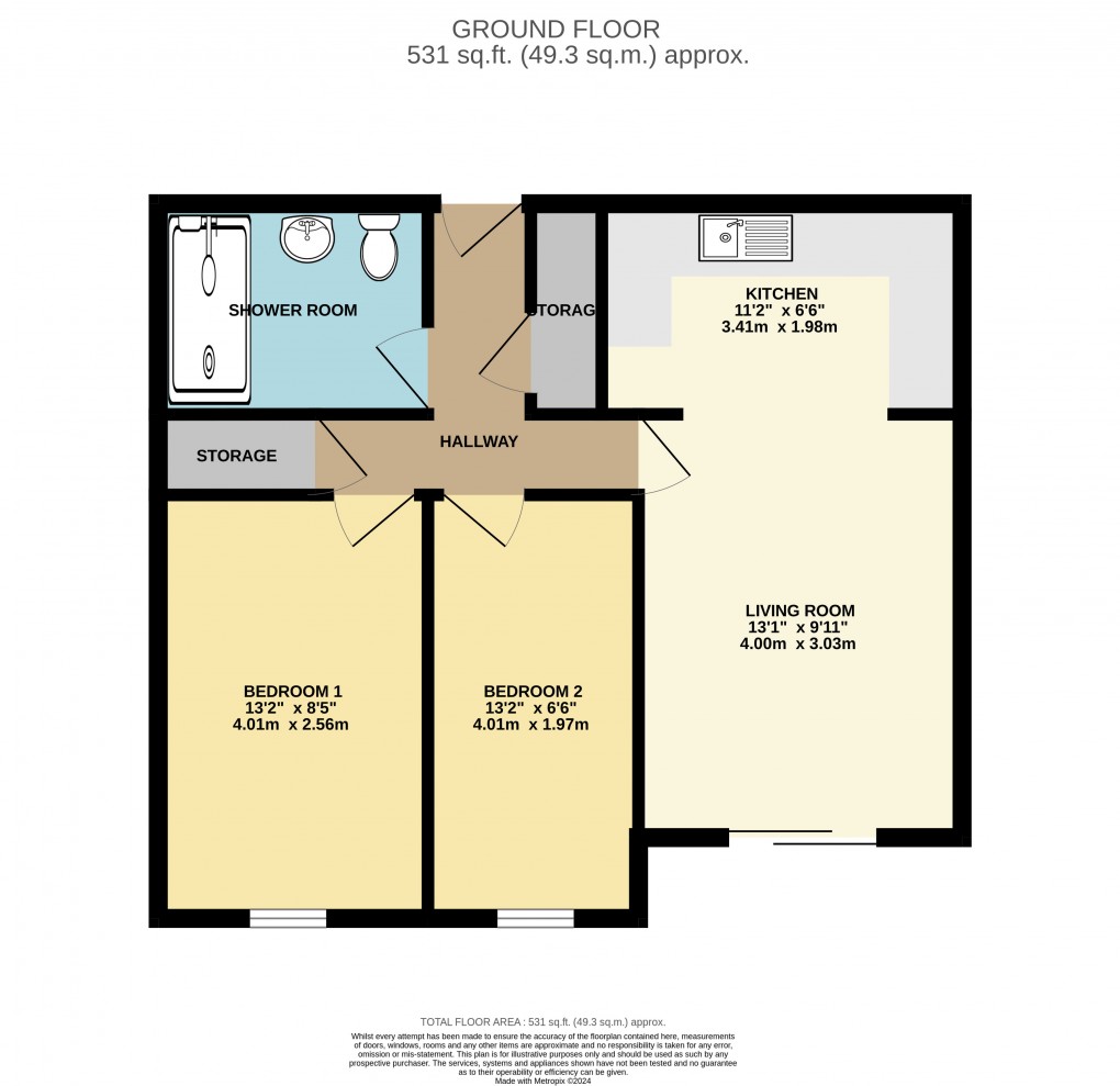 Floorplan for Norcombe Court, Harbour Road, Seaton, EX12