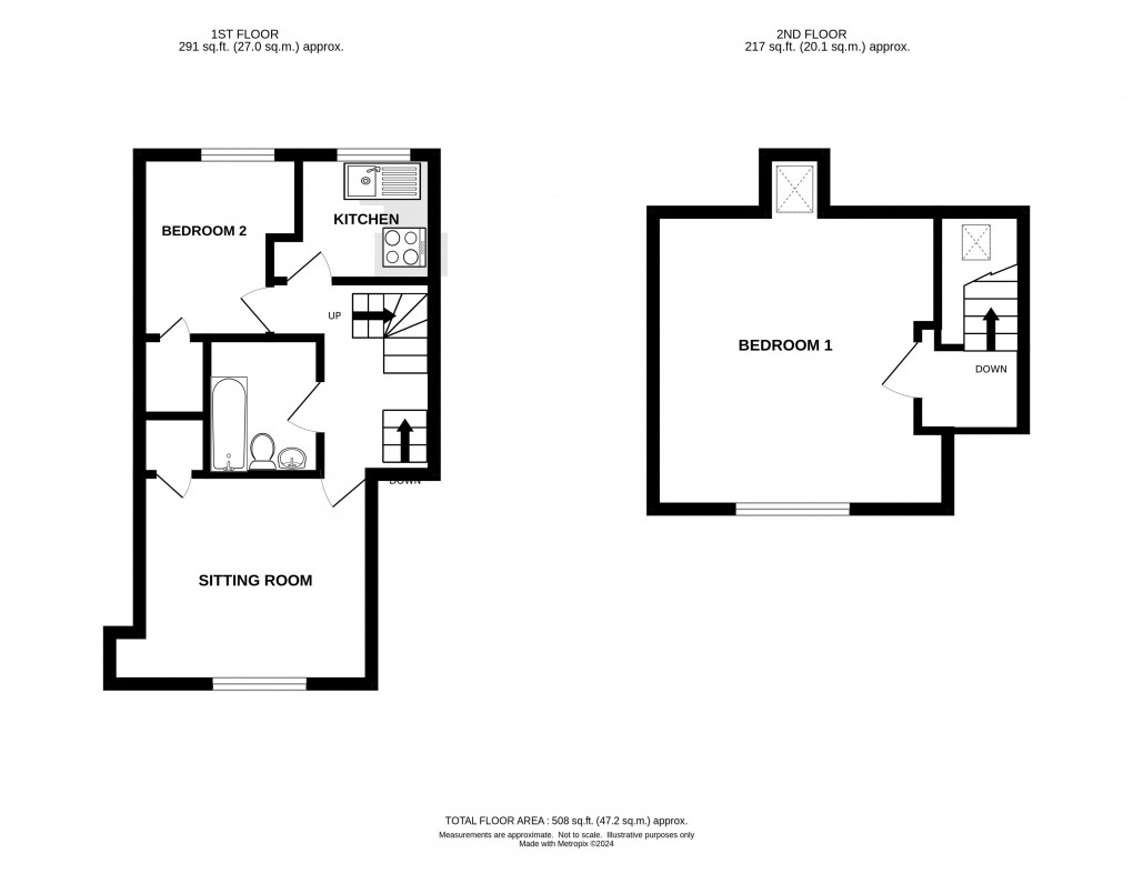 Floorplan for Kersbrook Gardens, Lyme Regis