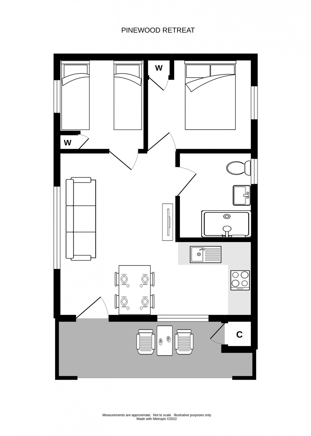 Floorplan for Sidmouth Road, Rousdon, Nr Lyme Regis