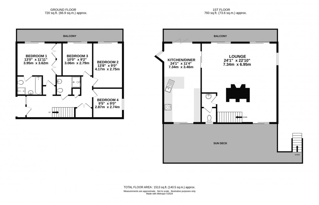 Floorplan for Coram Avenue, Lyme Regis