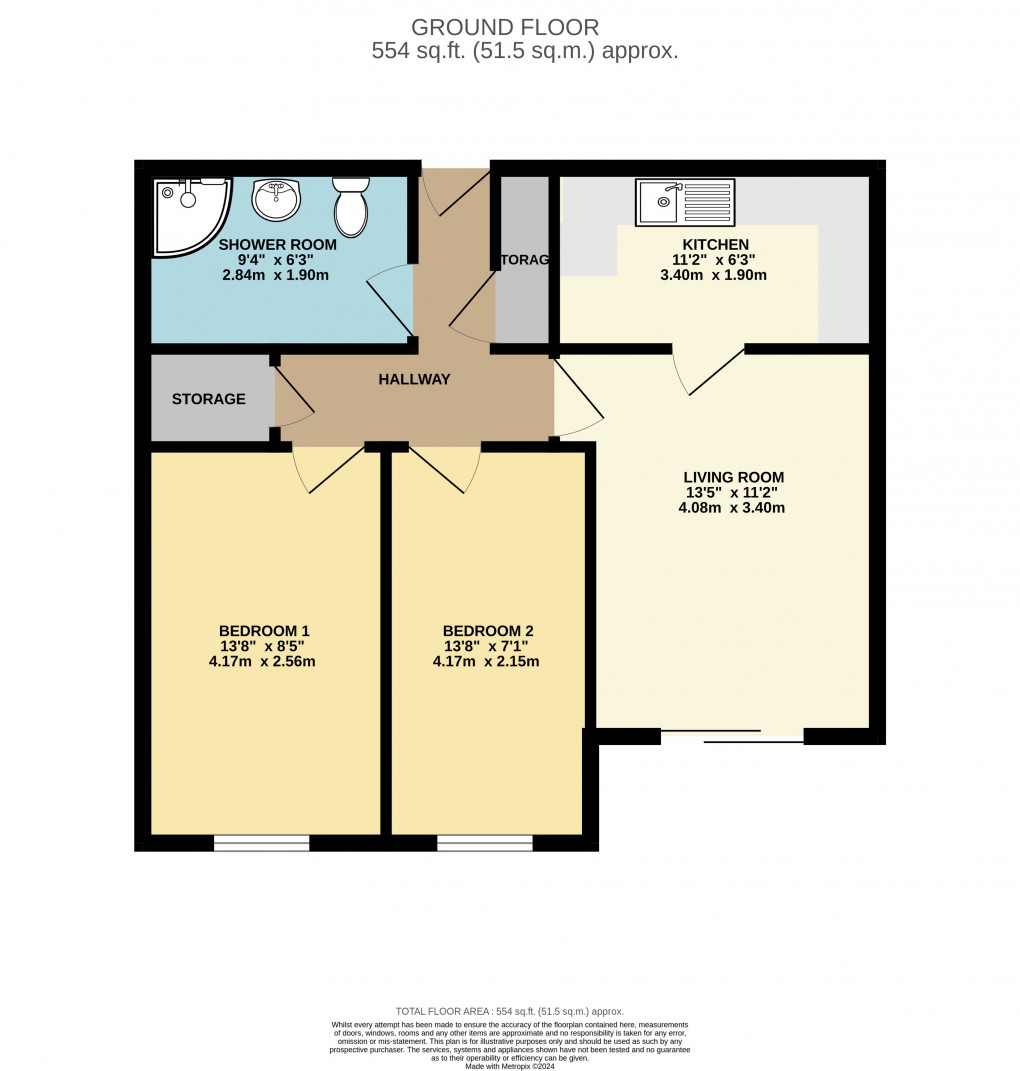 Floorplan for Norcombe Court, Seaton, EX12