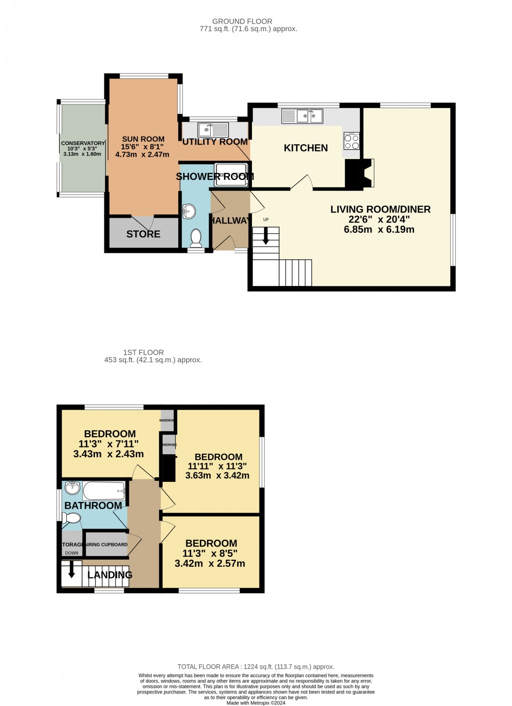 Floorplan for Higher Lane, Axmouth, Seaton, Devon, EX12