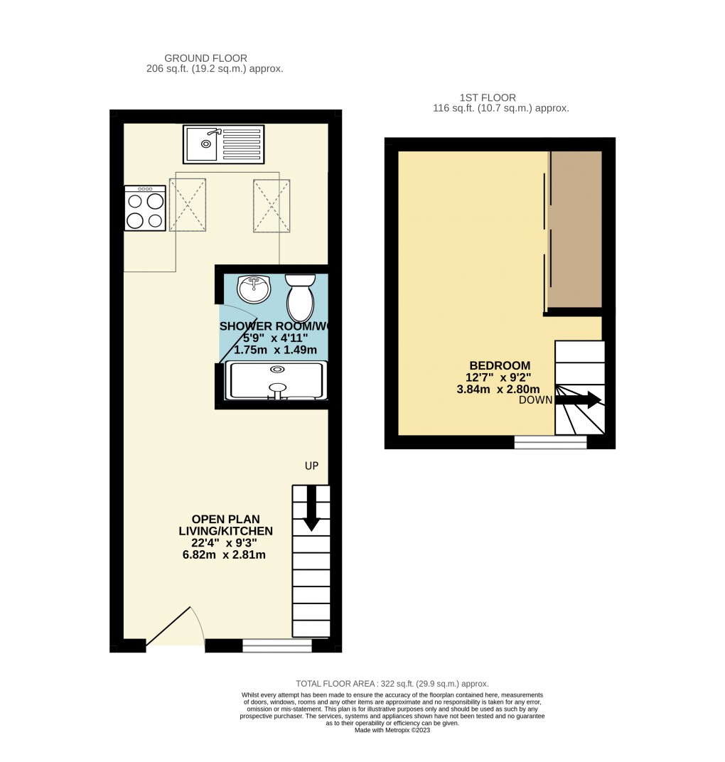 Floorplan for York Road, Seaton, Devon, EX12