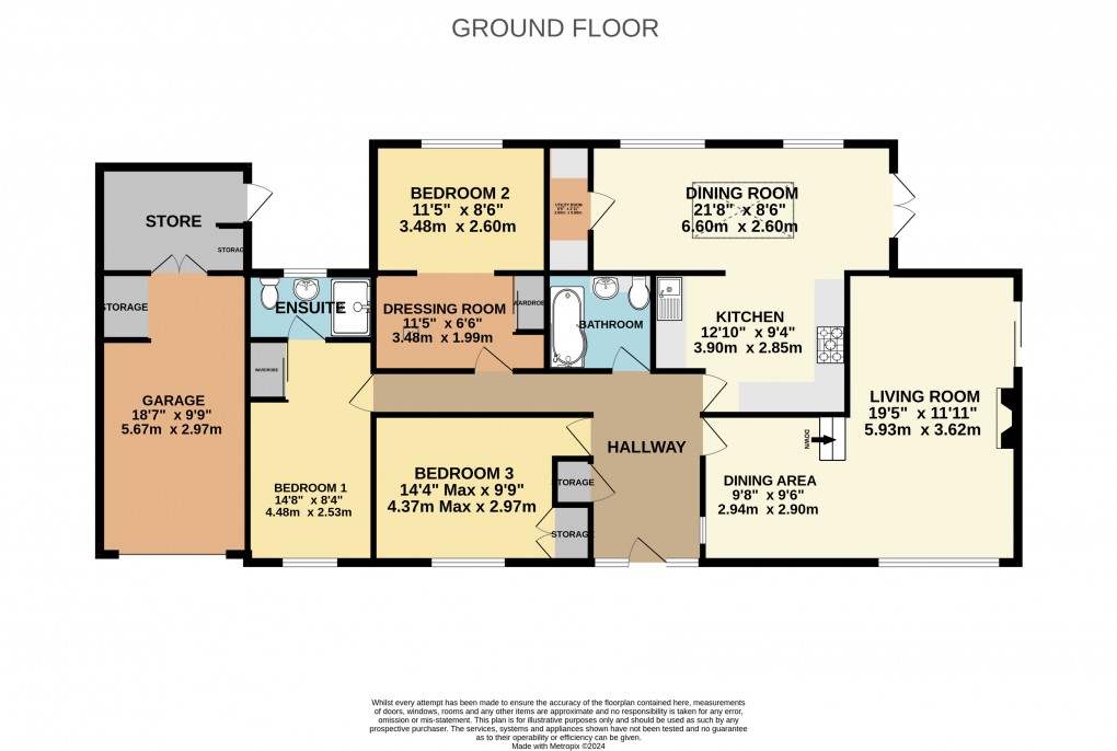 Floorplan for Churston Rise, Seaton, Devon, EX12