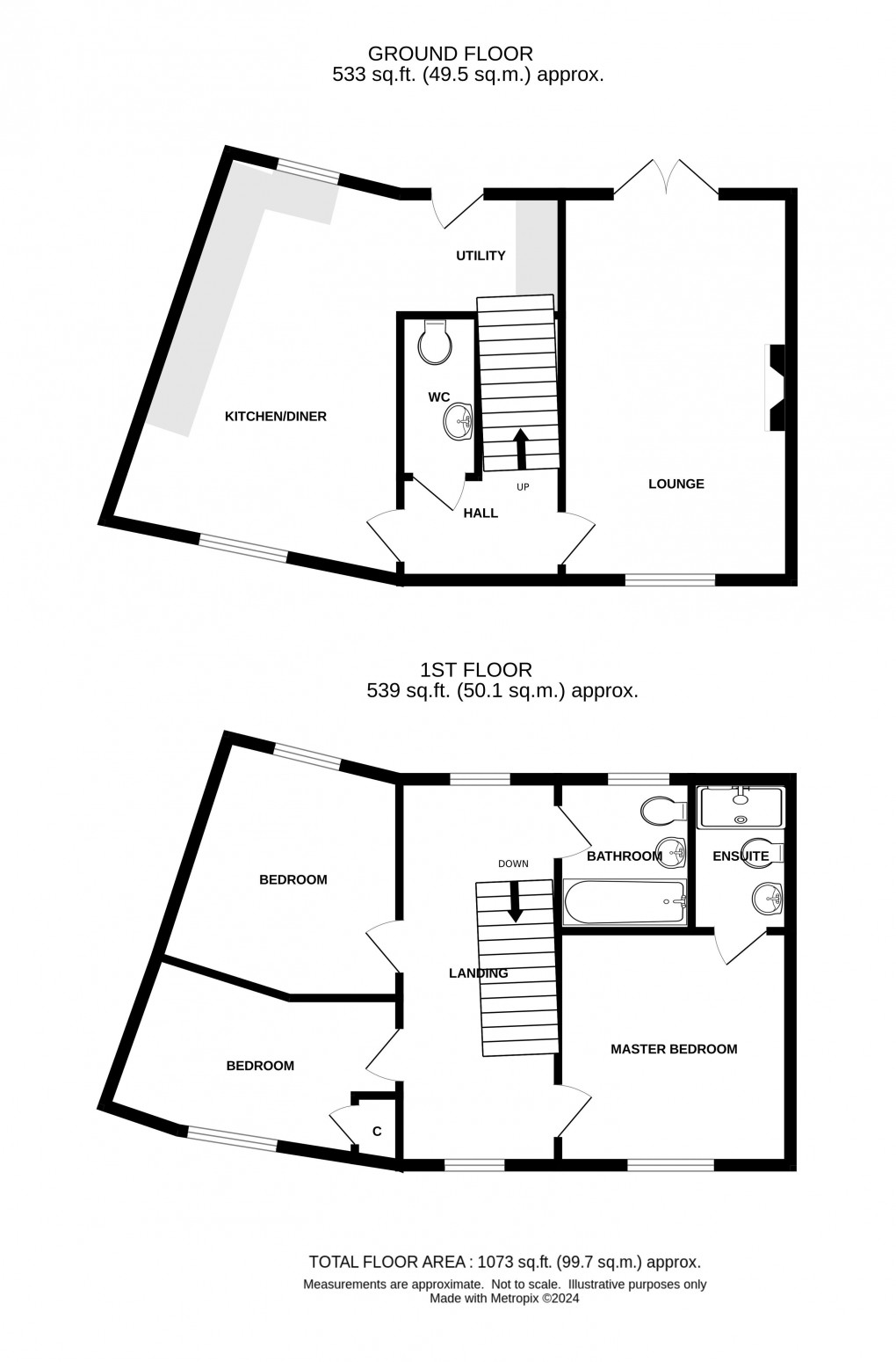 Floorplan for Haye Lane, Lyme Regis