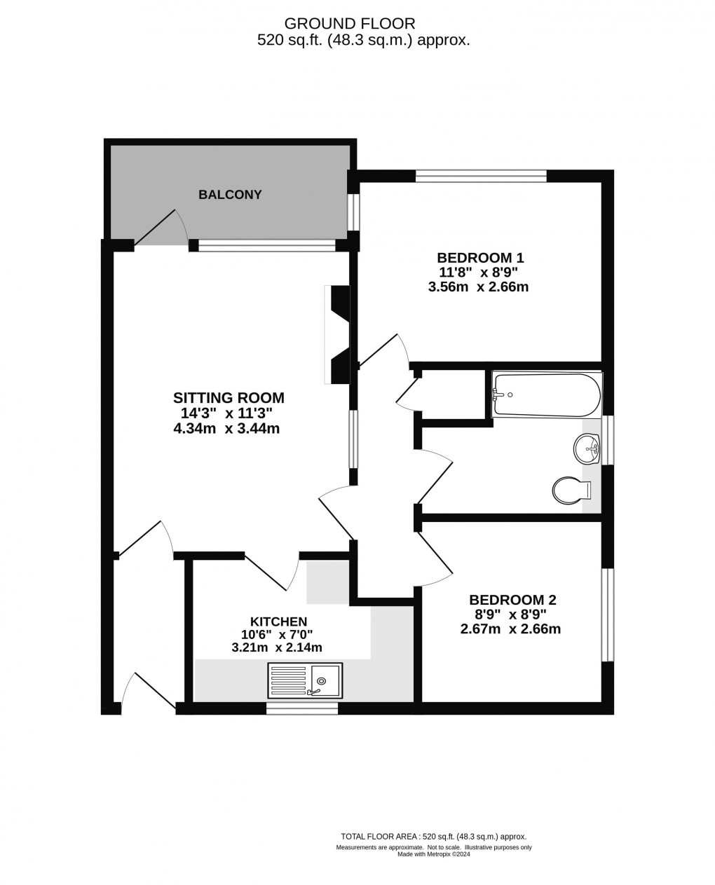 Floorplan for Fairfield Park, Lyme Regis