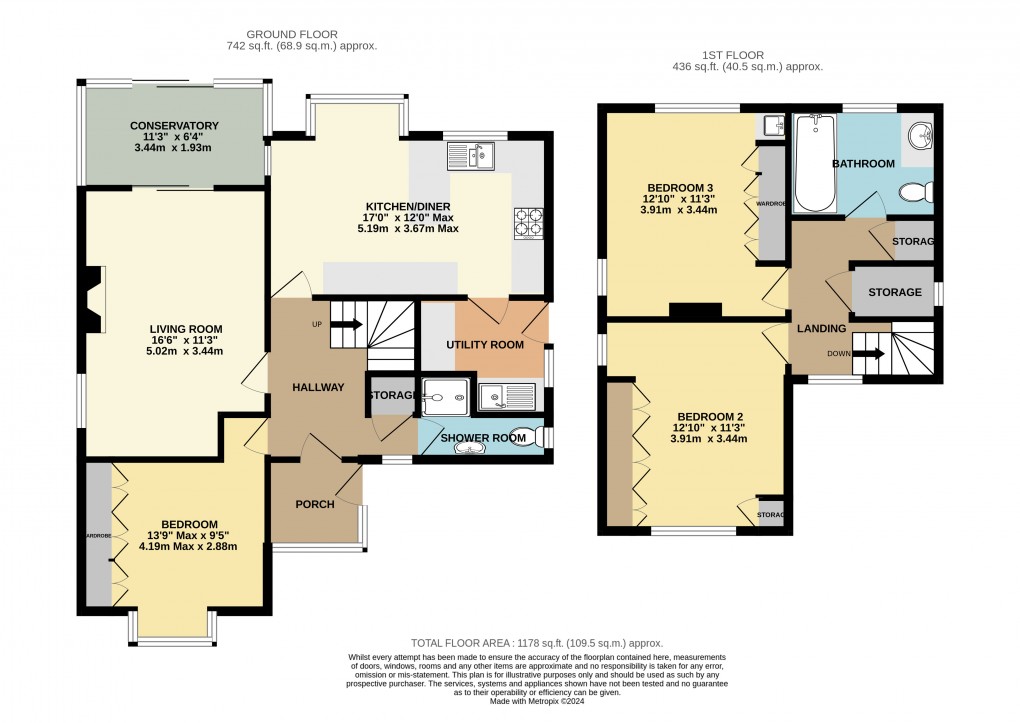 Floorplan for Meadow Road, Seaton, Devon, EX12