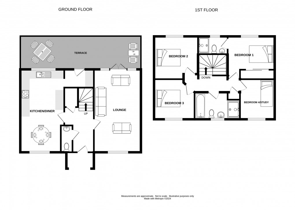 Floorplan for Woodberry Down Way, Lyme Regis