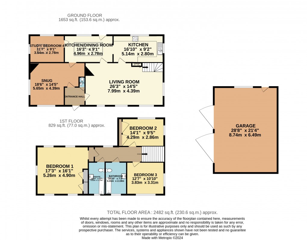 Floorplan for Axmouth, Seaton, Devon, EX12