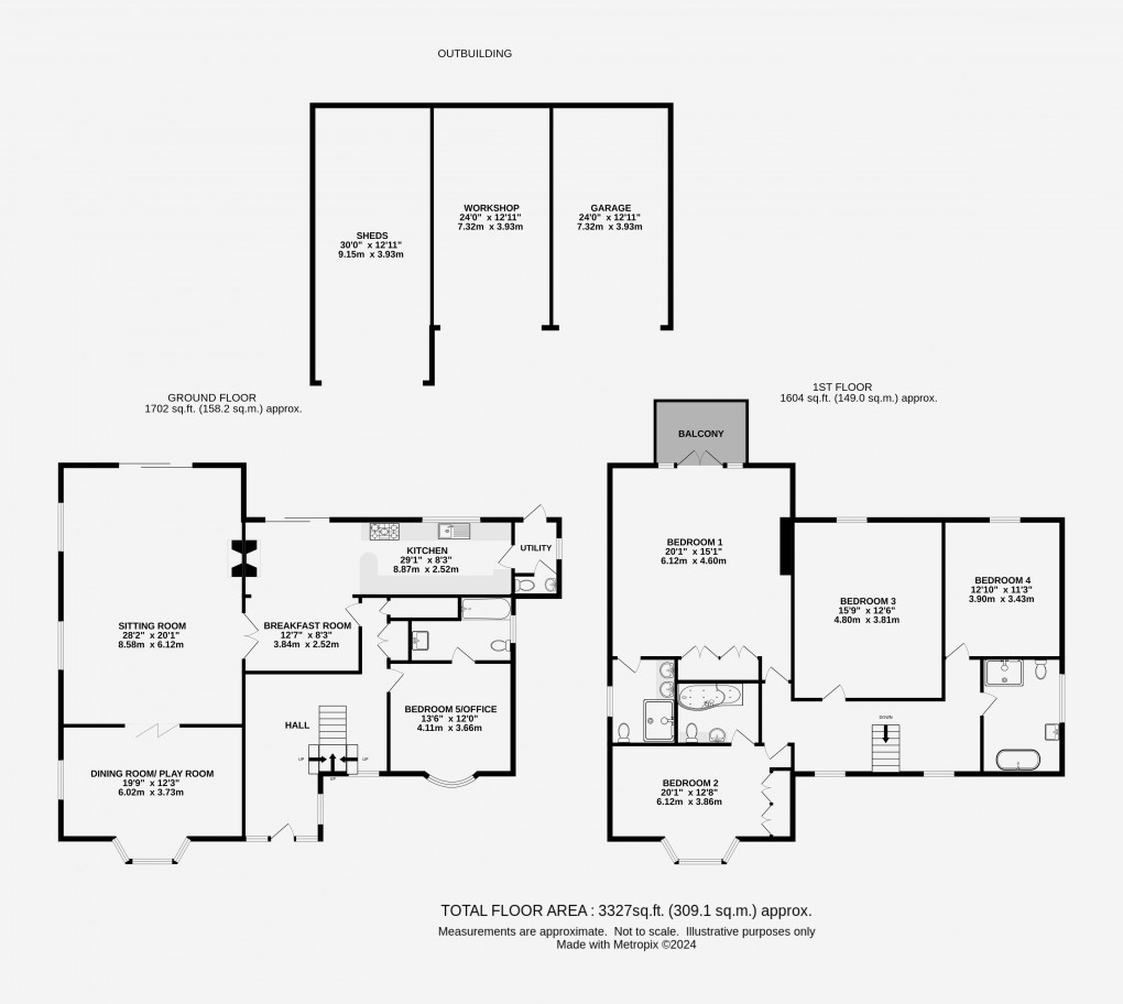 Floorplan for Crewkerne Road, Raymonds Hill