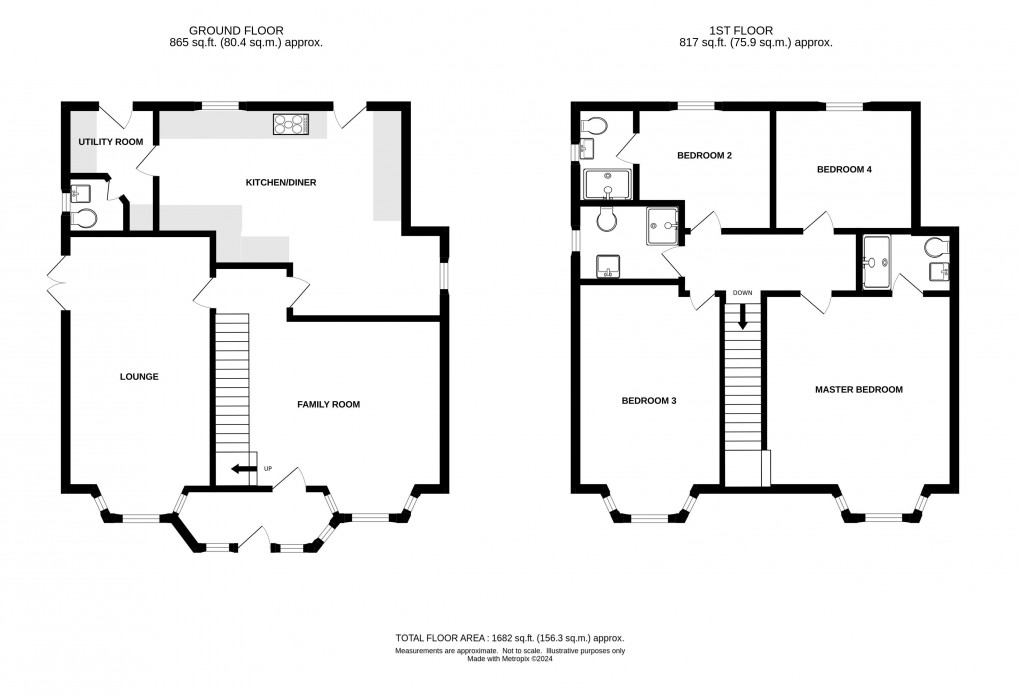 Floorplan for Ferndown Road, Lyme Regis