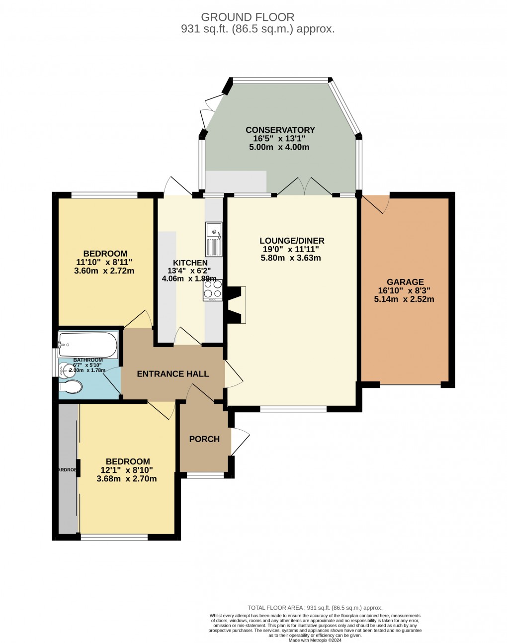 Floorplan for Elmfield Road, Seaton, EX12