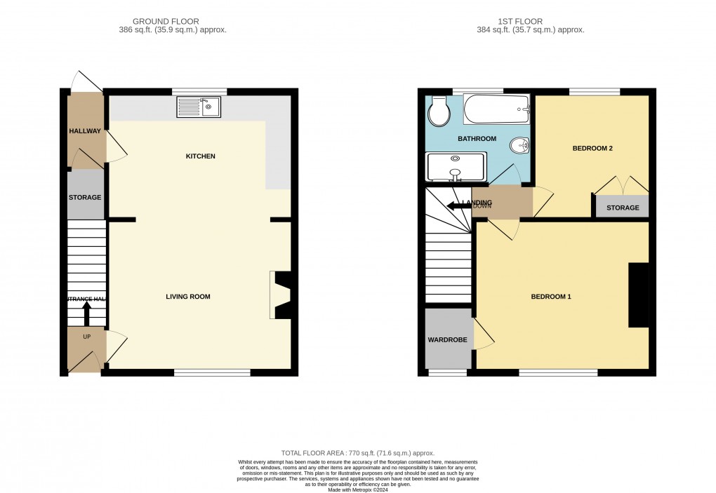 Floorplan for Southcombe Terrace, Axmouth, Seaton, EX12