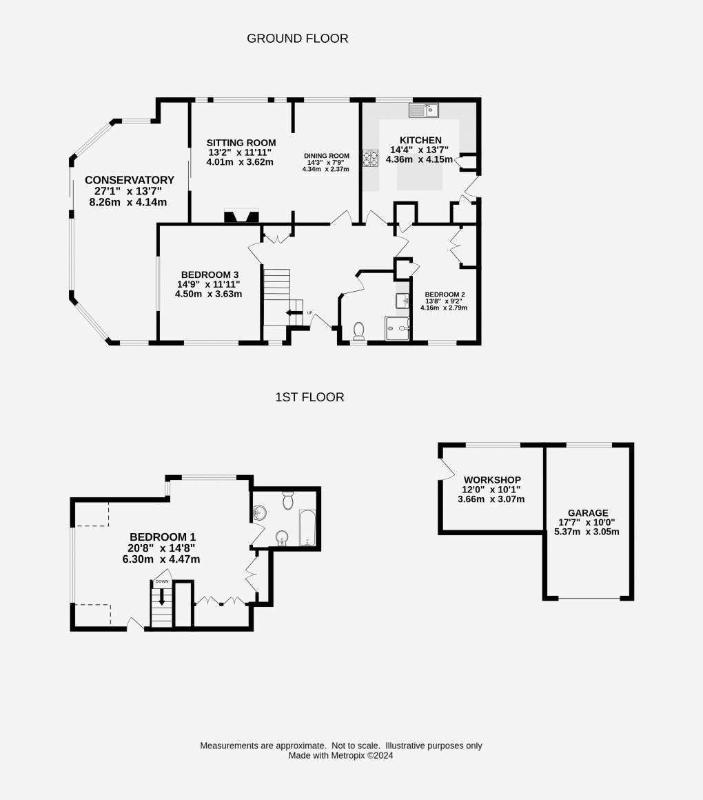 Floorplan for Timber Hill, Lyme Regis