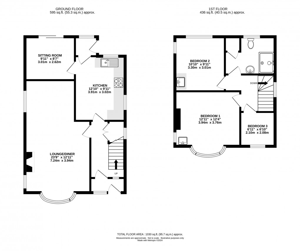 Floorplan for Charmouth Road, Lyme Regis