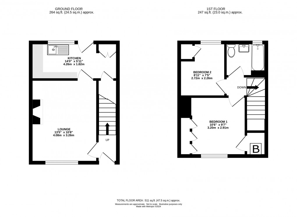 Floorplan for Sherborne Lane, Lyme Regis