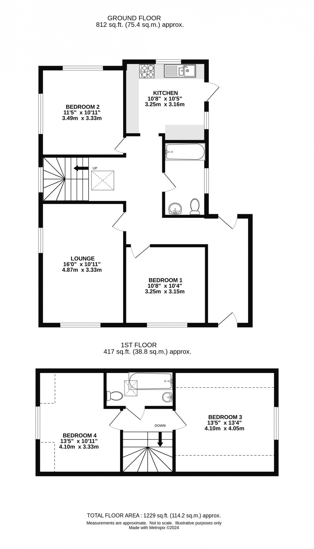 Floorplan for Talbot Road, Lyme Regis