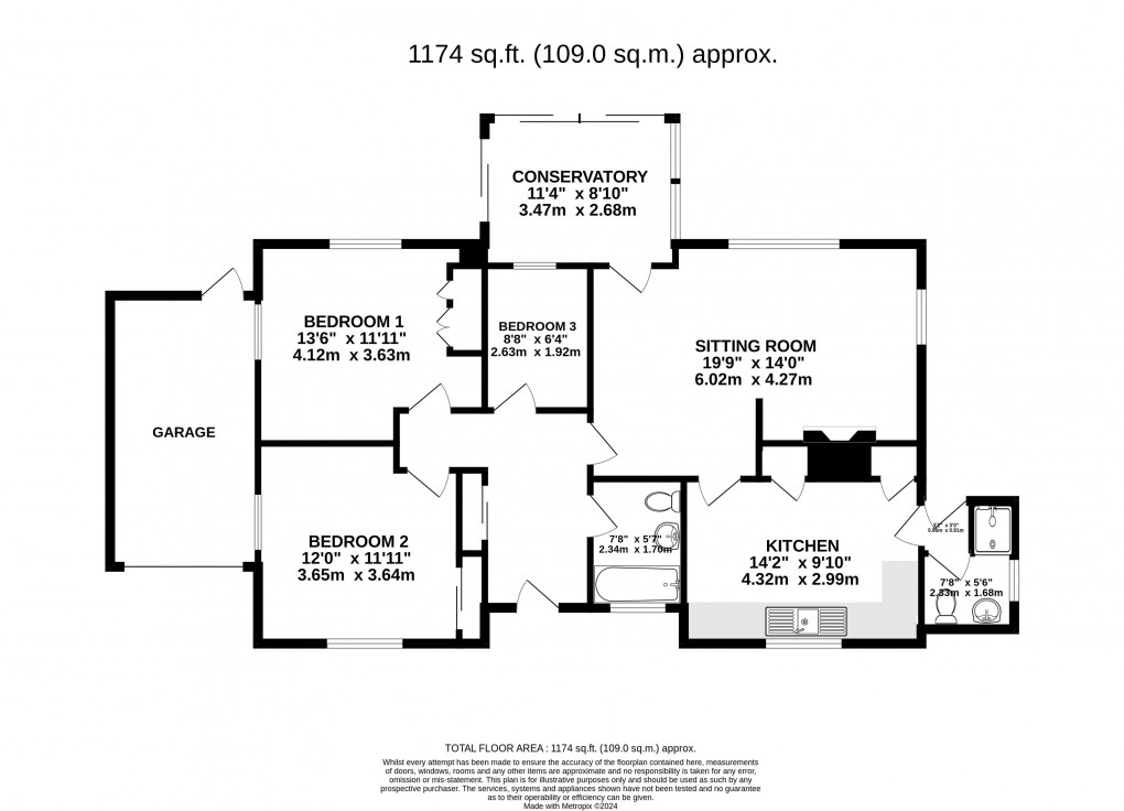 Floorplan for Upper Westhill Road, Lyme Regis