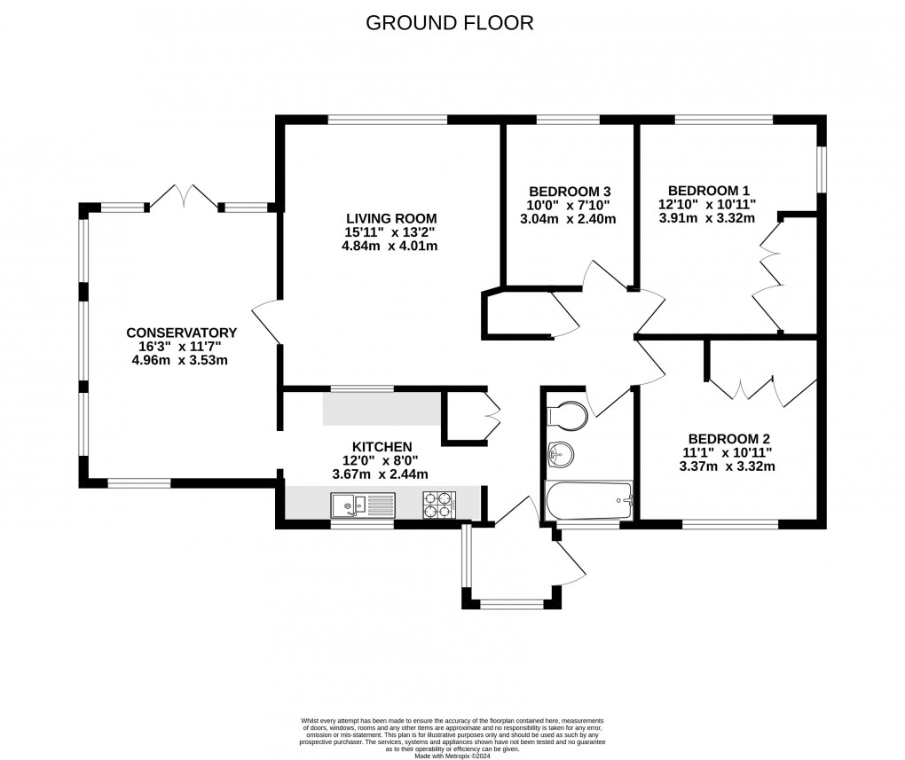 Floorplan for Whalley Lane, Uplyme