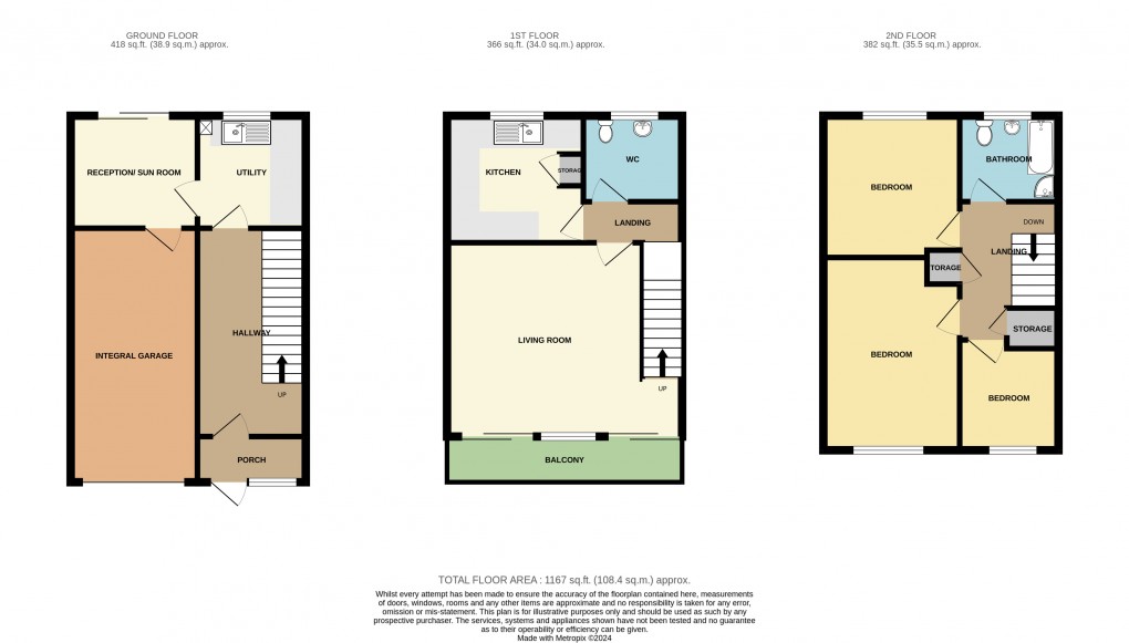 Floorplan for Trevelyan Road, Seaton, Devon, EX12