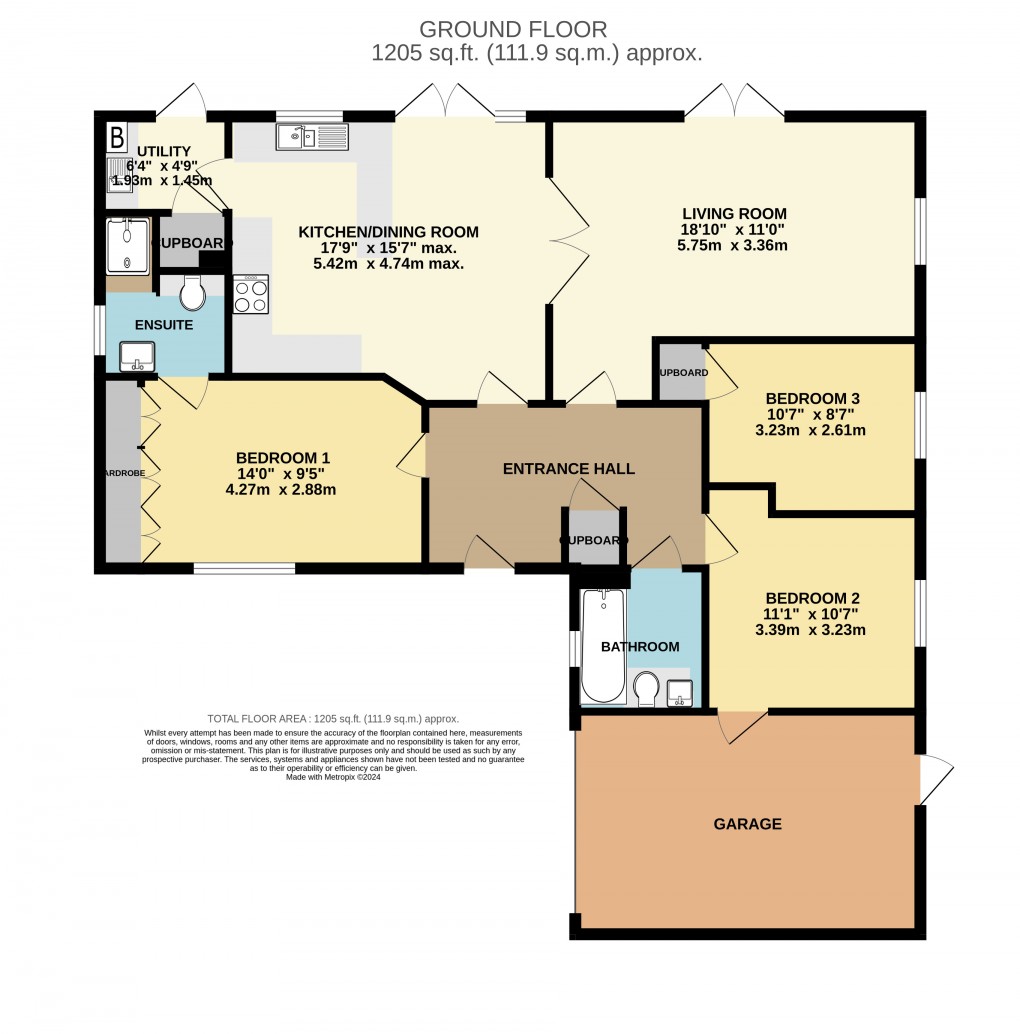 Floorplan for Mulberry Rise, Seaton, Devon, EX12